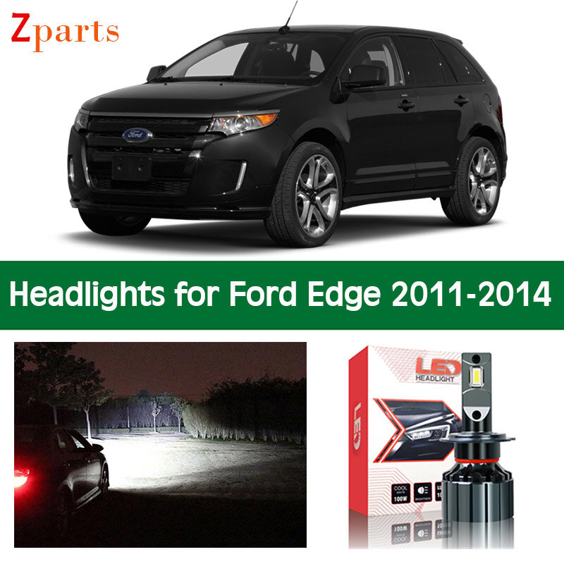 Автомобильные лампы для Ford Edge 2011 2012 2013 2014 светодиодный фар фары Высокая Низкая дальнего света Canbus огни Автомобильные аксессуары для освещен...