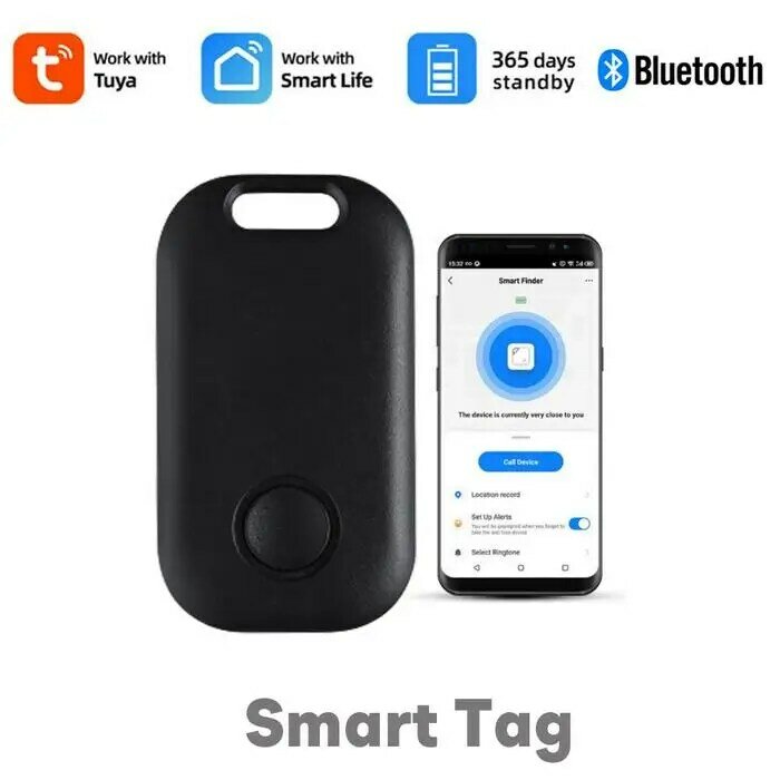 Tuya Mini Gps Tracker Draadloze Luider Ring Product Wifi Locatie Tracker Anti Verloren Alarm Smart Sleutelhanger 2-Weg Zoeken key Finder