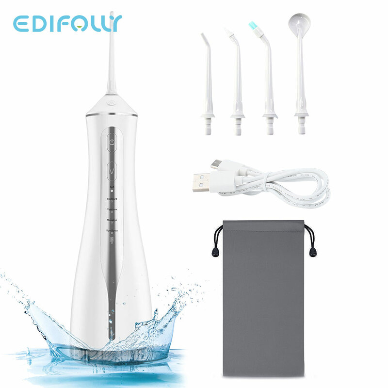 5 Modes Portable Oral Irrigator Rechargeable Water Flosser Dental Water Jet 220ML Water Tank Teeth Whitening Cleaner Oral Care