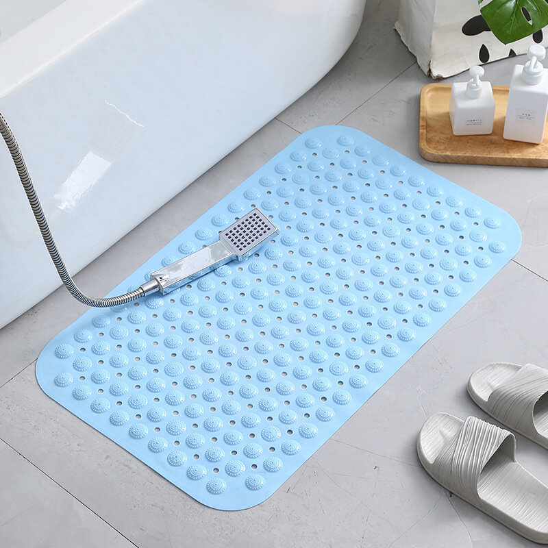 Нескользящий напольный коврик для ванной, однотонный Простой Модный водонепроницаемый коврик для ног в ванну