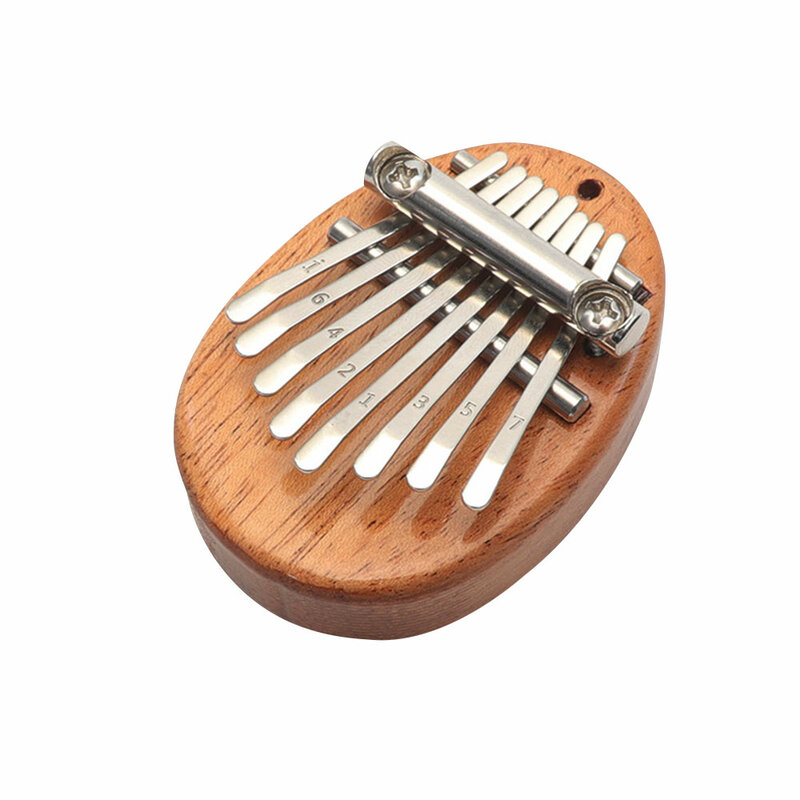 8 schlüssel Mini Kalimba Daumen Klavier Holz/Acryl Kleine Wearable Musical Instrument Anhänger Mbira Geschenk Finger Klavier Für Erwachsene kinder