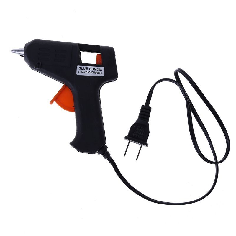 20W Electric Heating Melt Glue Gun Sticks Trigger Art Repair Tool US Plug