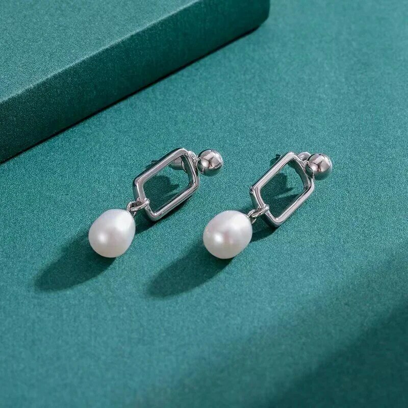 Fashionable Sterling Silver S925 lady's earrings French quality bride's earrings luxurious high-end party earrings classic