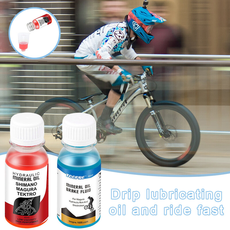 60ml lubrificante per freni a disco per biciclette MTB liquido per freni per bici olio minerale idraulico liscio anti-asciutto per Shimano Magura Tektro parte bici