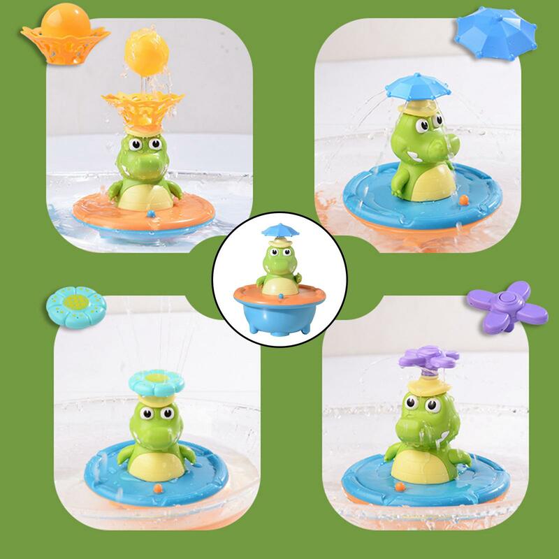 Crocodilo sprinkler banho brinquedos água squirt paddle com luz led para