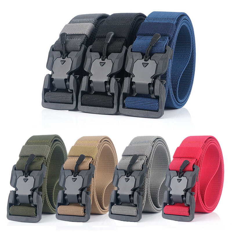 Cinturón táctico genuino oficial de MEDYLA, hebilla magnética de liberación rápida, cinturón militar, accesorios deportivos de nailon Real suave MN057