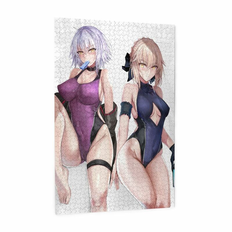 Anime Puzzle Fate Grand Order Poster 1000 Piece Puzzle for Adults Doujin Joan of Arc Puzzle Comic Merch Hentai Sexy Room Decor