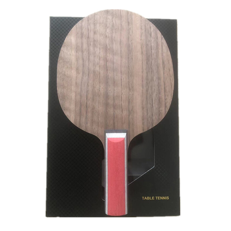 Stuor Zlc Koolstofvezel Walnoot Tafeltennis Blade Ping Pong Racket 7 Lagen Met Twee Koolstofatomen Paddle Racket Voor Snelle aanval