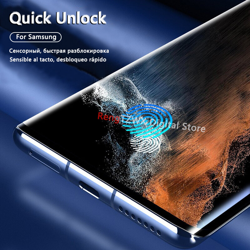 9000D UV szkło hartowane dla Samsung Galaxy S22 Ultra S21 Plus osłona ekranu uwaga 20 bardzo 8 9 10 5G S10 S9 S8 S10E S20 S 22
