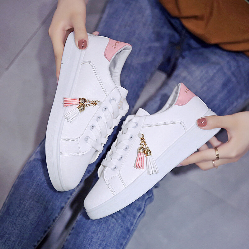 Mesh Witte Schoenen Dames Mode Ademende Schoenen Studenten Koreaanse Casual Schoenen Sport Schoenen Platte Schoenen Dames Schoenen