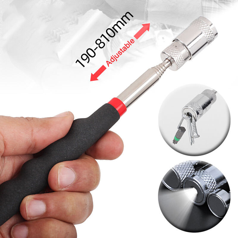 Oauee Mini Draagbare Telescopische Magnetische Magneet Pen Handige Tool Capaciteit Voor Picking Up Moer Bout Uitschuifbare Pickup Staaf Stok