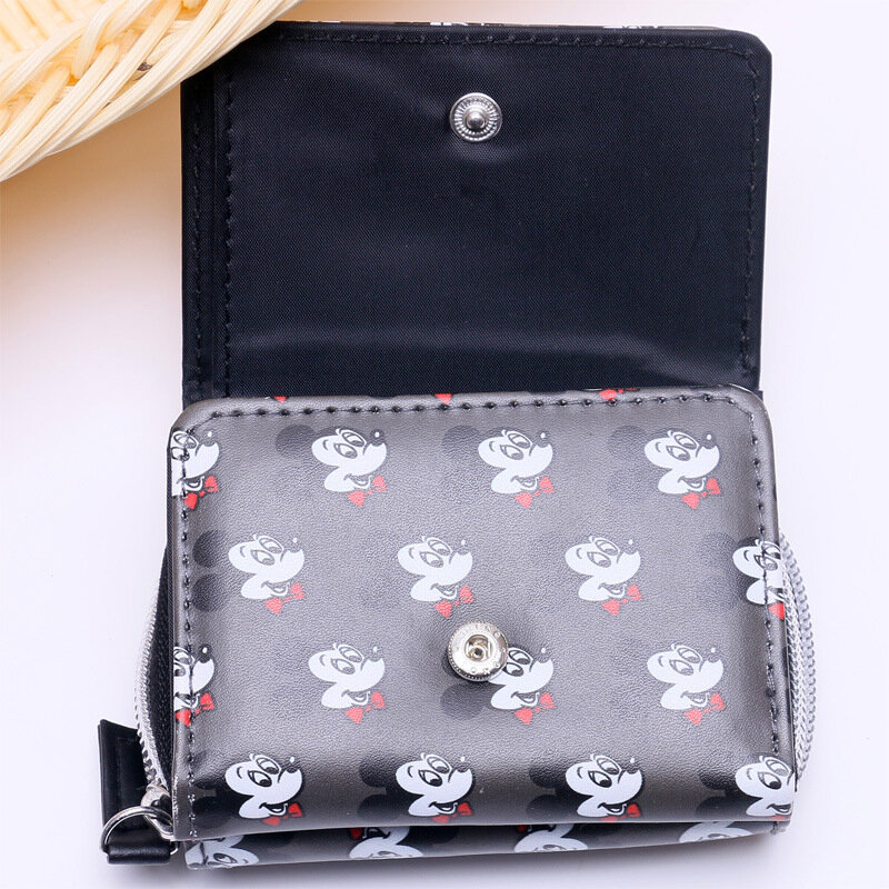 Disney Mickey 2022 New High-end Ladies Wallet PU Zipper High Quality Large Capacity Card Holder Luxury Brand Ladies Coin Purse