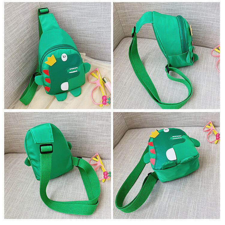 Детские сумки, красивая нагрудная сумка через плечо с динозавром для мальчиков, маленькая сумка через плечо в Корейском стиле, милые детские дорожные рюкзаки для улицы