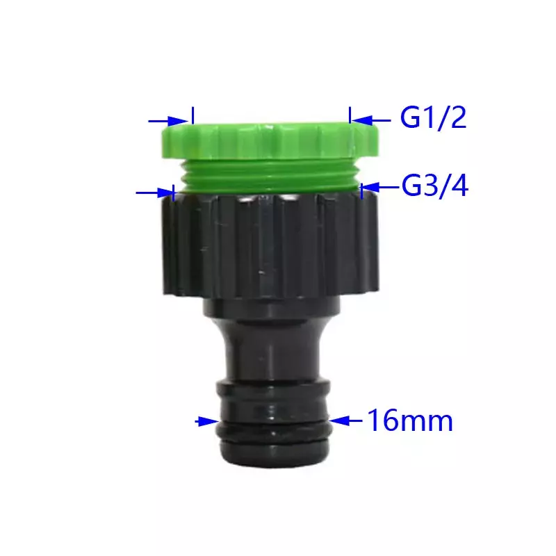 Hembra 1/2 "3/4" Conector rápido boquilla manguera grifo 1/2 adaptador de conector de riego de jardín 2 piezas