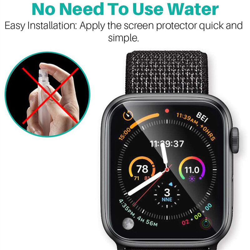 Protecteur d'écran pour Apple Watch, Film de protection transparent, pour Apple Watch 45MM 41MM 40MM 44MM 38MM 42MM, pas du verre pour iWatch 7 6 SE 5 4 3 2 1