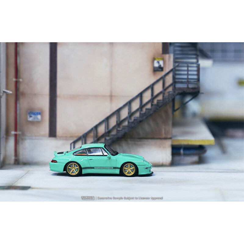 Tarmac Works TW 1:64 Gunther Werks 993 Green Alloy Diorama Car Model Collection Miniature Carros Toys en Stock