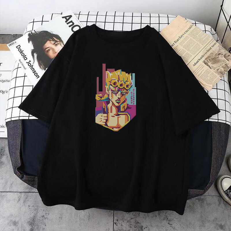 일본 애니메이션 조조 기묘한 모험 티셔츠, 카와이 쿠조 조타로 만화 그래픽 탑 여성 남성 여성 남성 패션 Camisetas