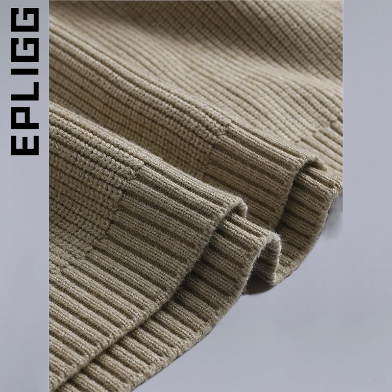 Женский трикотажный свитер Epligg, элегантный однотонный пуловер с длинным рукавом и круглым вырезом, модные повседневные топы для офиса на ос...