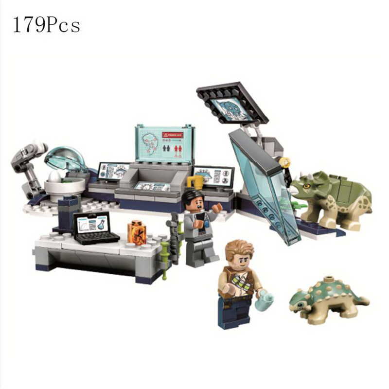 2022 Jurassic Dinosaur World Series Mechanical T-rex Indominus Tyrannosaurus Rex Ankylosaurus Building Blocks Bricks Toy For Kid
