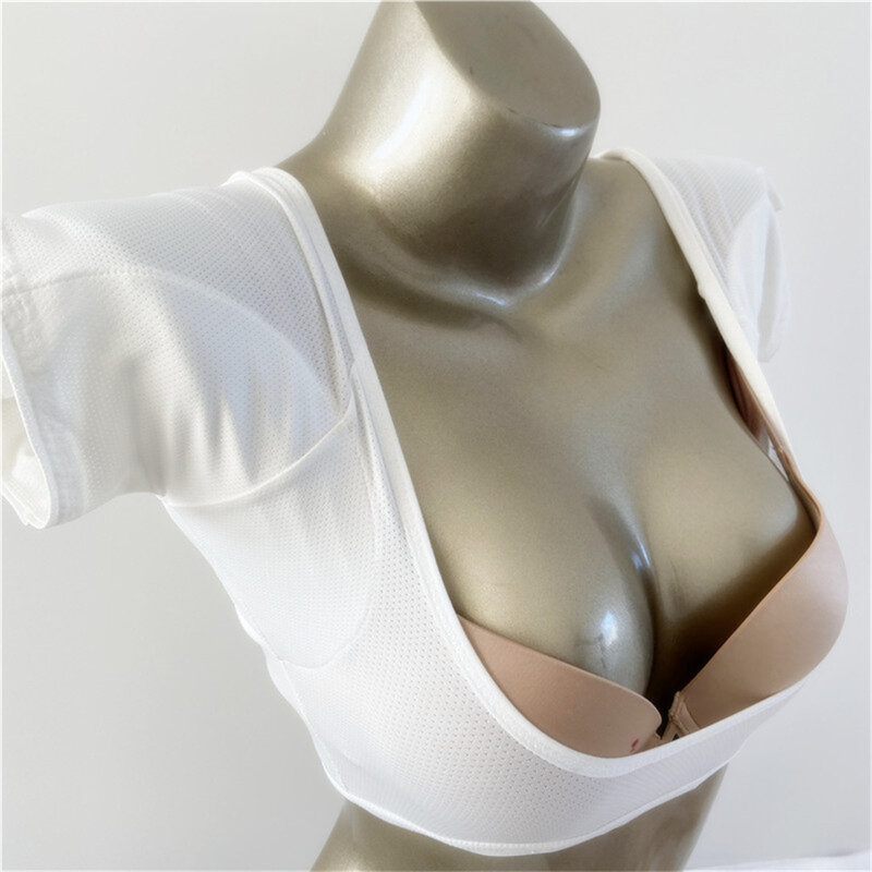 Подкладки для защиты от пота женские, многоразовые моющиеся прокладки в форме футболки, впитывающие духи, антипот, дезодорант, 1 шт.