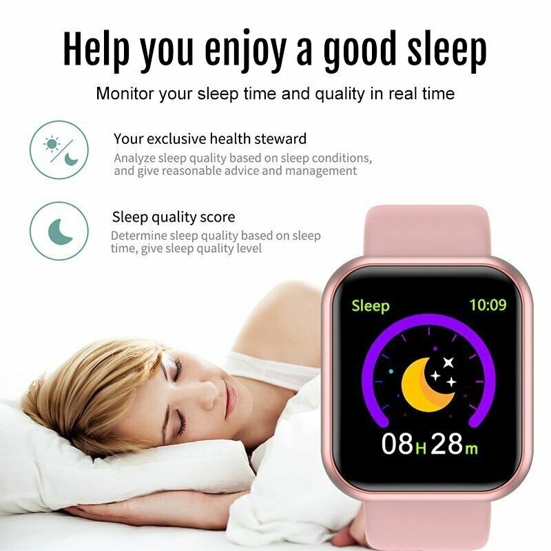 D20 Smart Watch Men Women Heart Rate Blood Pressure Monitor Fitness Tracker Bracelet Watches Y68 Smartwatch for Android IOS