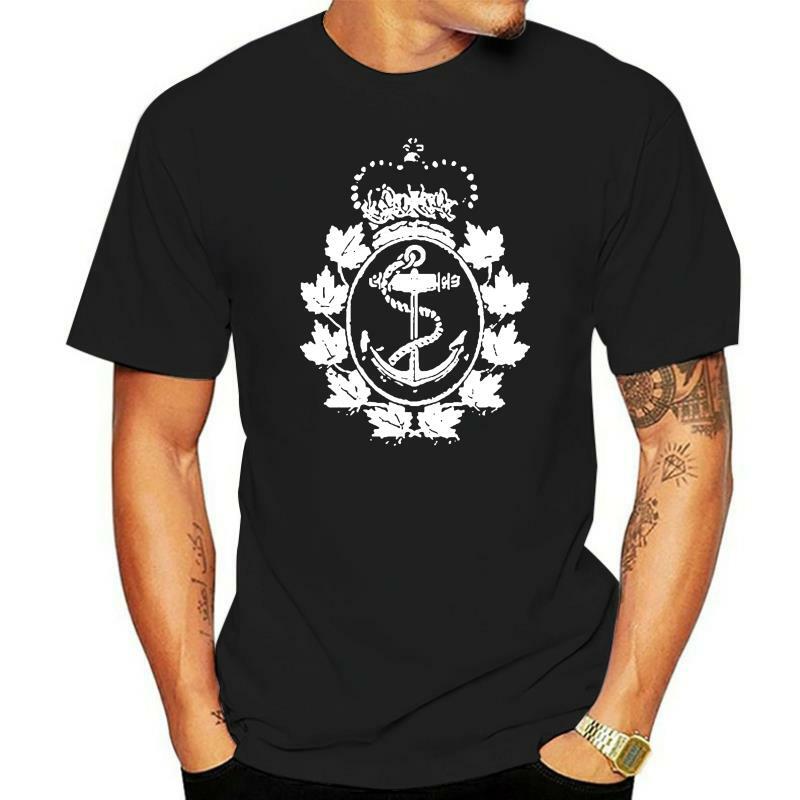 Camiseta negra de entrenamiento de tela a prueba de sudor militar de la Fuerza Marina canadiense