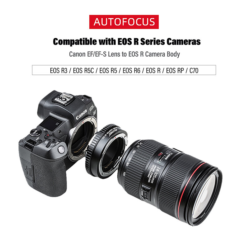 Viltrox EF-EOS R PRO เลนส์ Adapter Auto Focus Control แหวนสำหรับ Canon EOS EF เลนส์ R กล้อง R RP R3 R5C R6 C70
