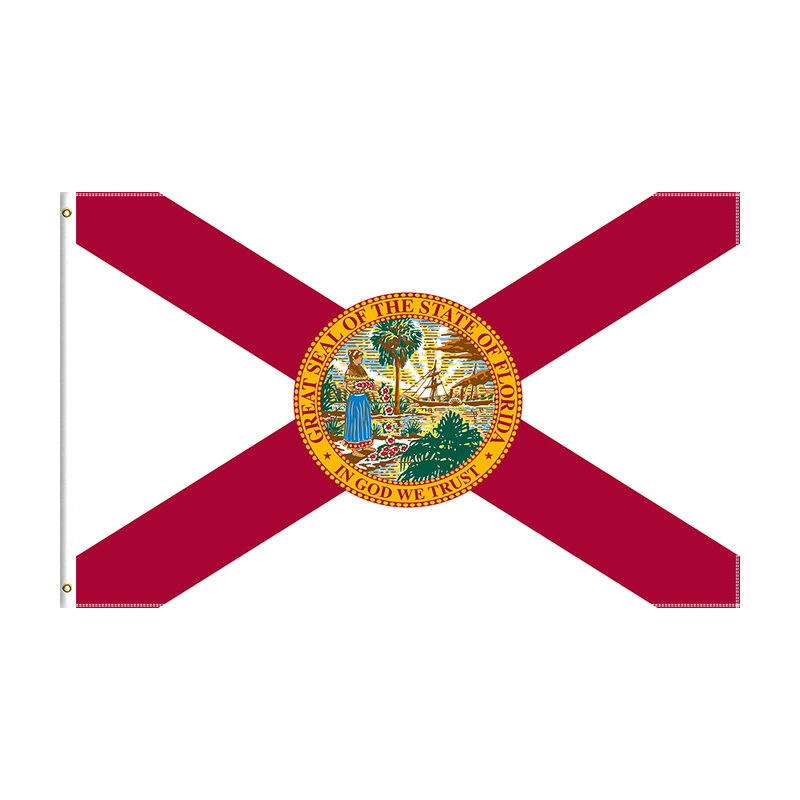Bandera de la Florida de 3x5 pies, Bandera de estado impresa de poliéster para Decoración