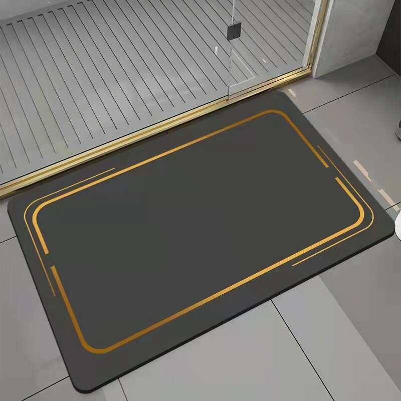Esteira de banho super absorvente diatomáceas lama secagem rápida banheiro tapete cozinha à prova óleo tapete banho moderno simples anti deslizamento tapetes