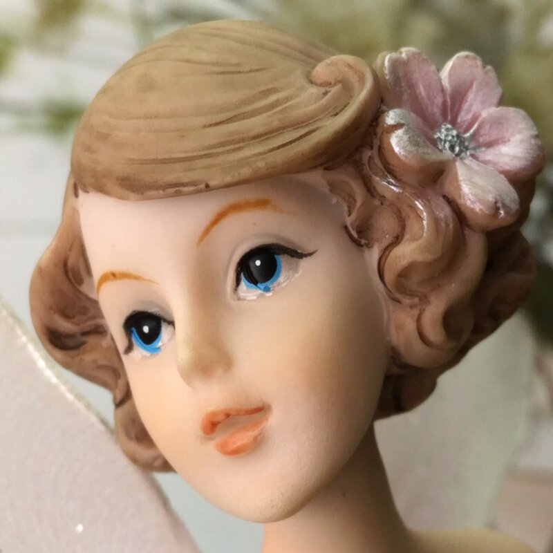 Mini Resin Craft,ดอกไม้ Fairy Figurine Glittery ปีกสำหรับสำนักงาน (สีม่วง)