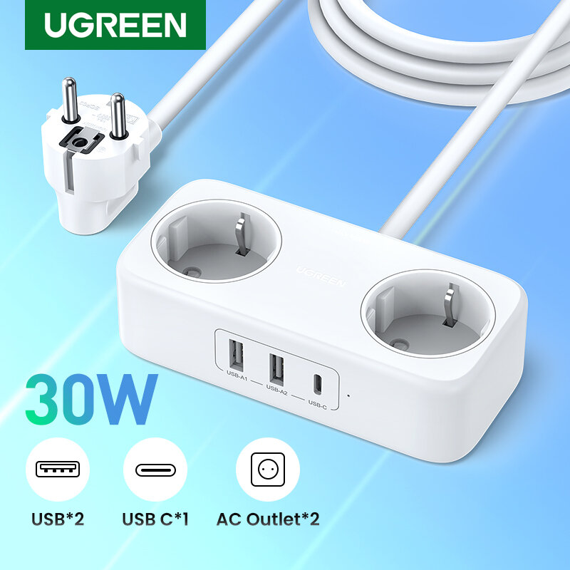 New-in UGREEN 30W Desktop Charger Power Strip Charging Station Fast Charger For iPhone 13 12 Xiaomi Samsung Laptop