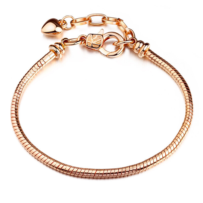 Cadena de serpiente de plata para mujer, pulsera fina Pandora 2022, compatible con pulsera Europea auténtica, fabricación de joyería artesanal, 925