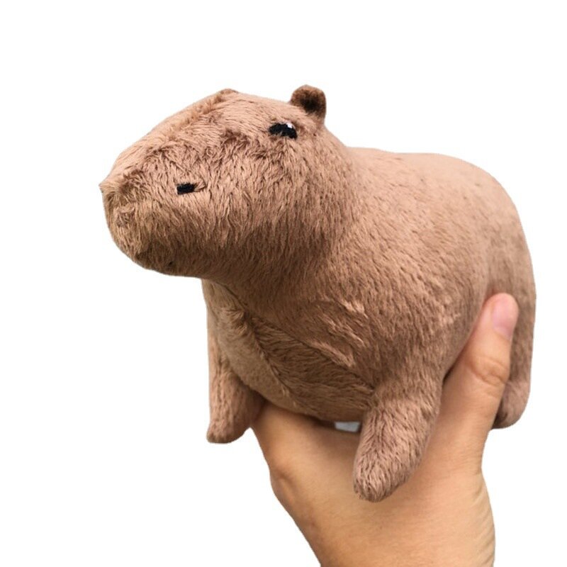 محاكاة Capybara محشوة الحيوانات ألعاب من نسيج مخملي دمى لينة الحياة الحقيقية Capybara دمى الاطفال اللعب Peluche juguداعي هدية الكريسماس 20 سنتيمتر