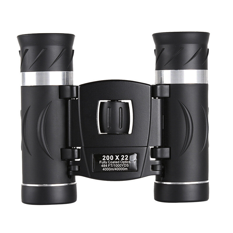 New Upgraded 200X22 Powerful Binoculars Anti-Slip Hunting Travel View Folding Mini Pocket Telescope BAK4 FMC Optics For Camping