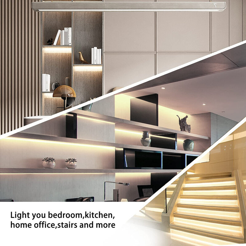Cob led strip light iluminação linear de alta densidade dc12/24v 360leds 8mm fita flexível branco natural quente para cozinha sala de estar
