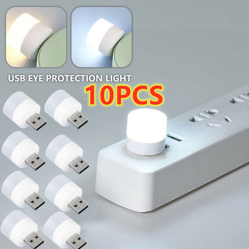 10 шт., светодиодные лампы для чтения с USB-разъемом