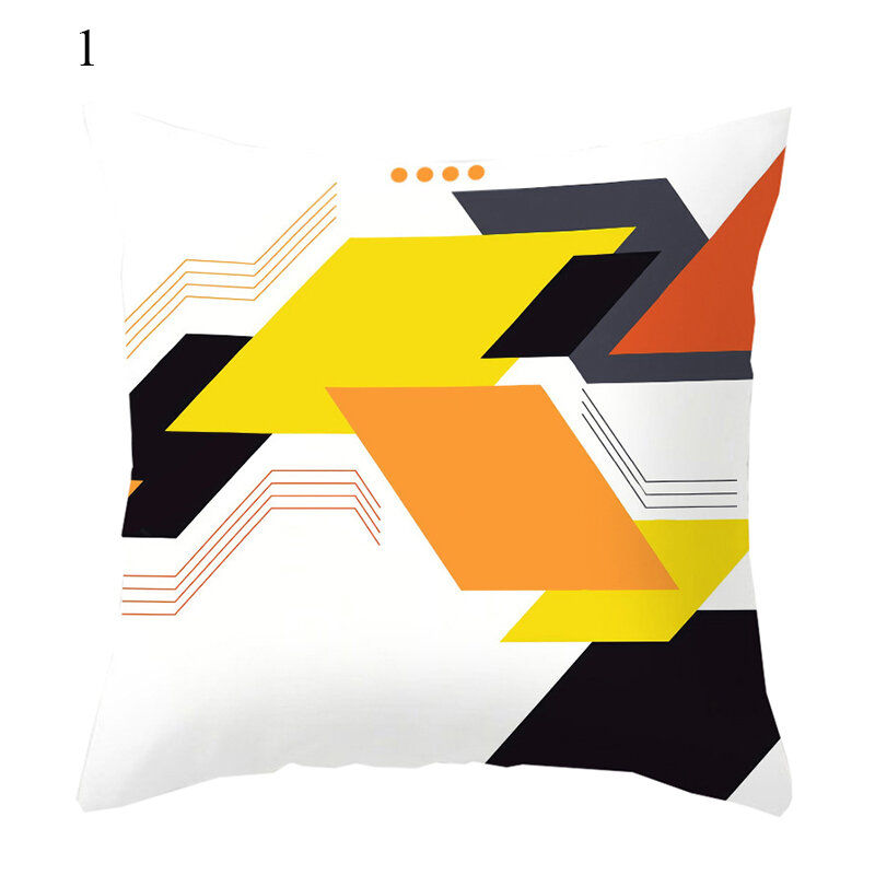 Fodera per cuscino stampata con motivo geometrico europeo federa per cuscino lombare decorazione per la casa durevole colorato astratto