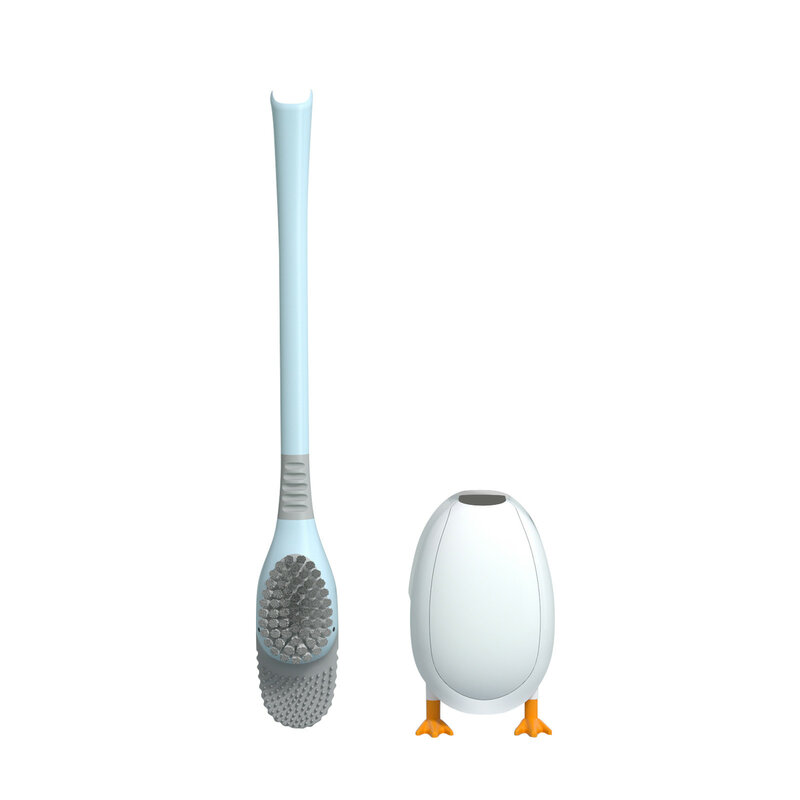 Plastic Ducks Bristles Toilet Brush And Holder For Bathroom Storage And Organization Compact Wall Hang Cleaning Wc Accessories