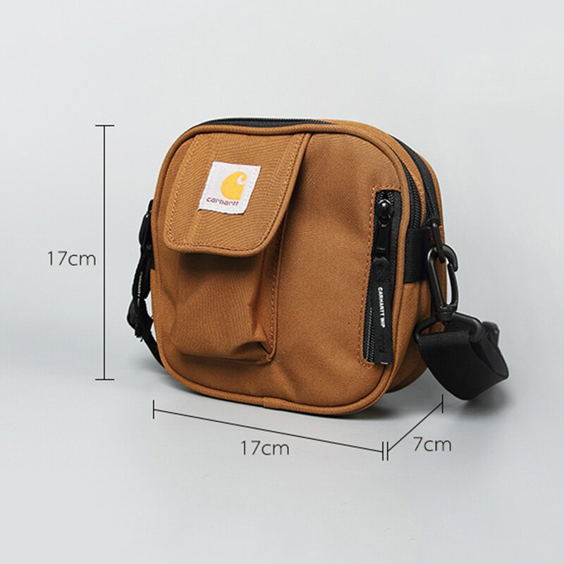 Новинка 2022, сумка для мужчин и женщин, холщовая маленькая квадратная сумка для инструментов, модная сумка через плечо для коротких поездок