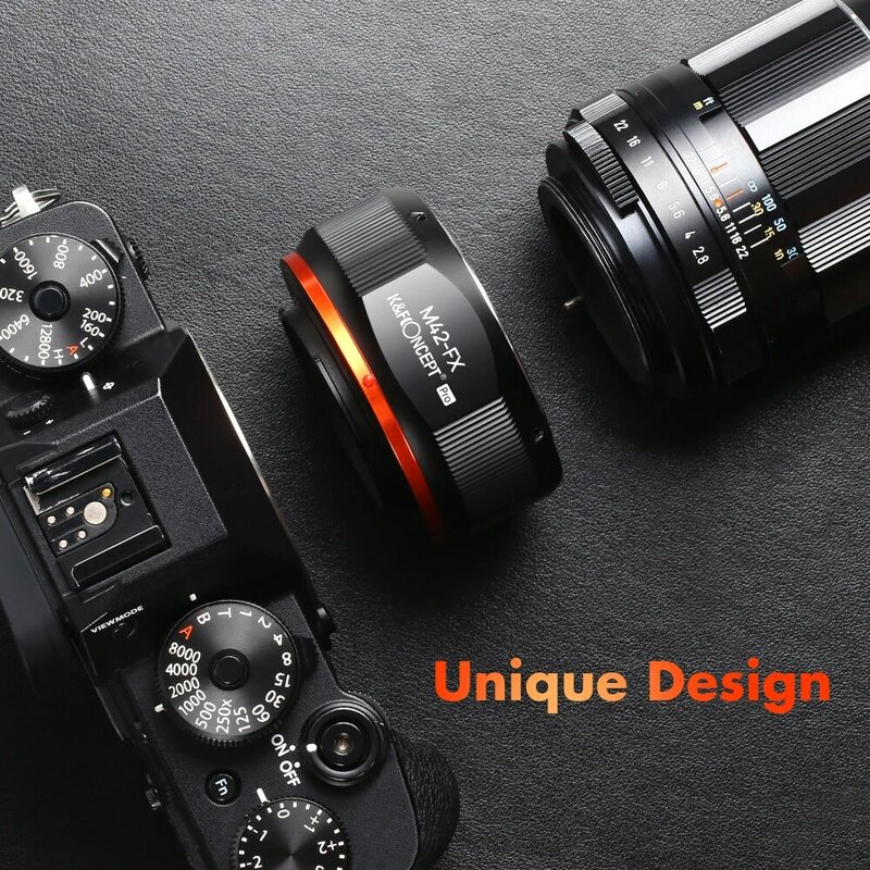 K & F Concept adattatore per montaggio obiettivo da M42 a Fuji X per obiettivo con montaggio a vite M42 per fotocamere Mirrorless Fuji X-Series X FX Mount
