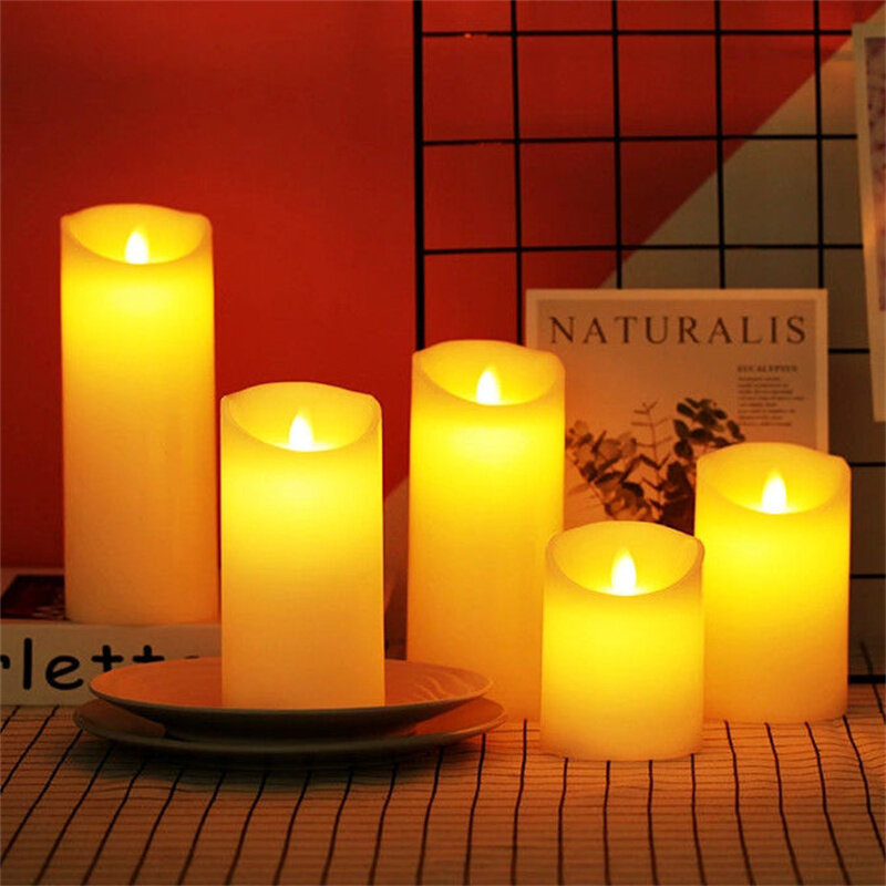 Flackern Flammenlose Kerzen Batterie Betrieben LED Teelicht, Batterie Betrieben Gefälschte Dekorative Säule Kerzen oder Hochzeit Geburtstag