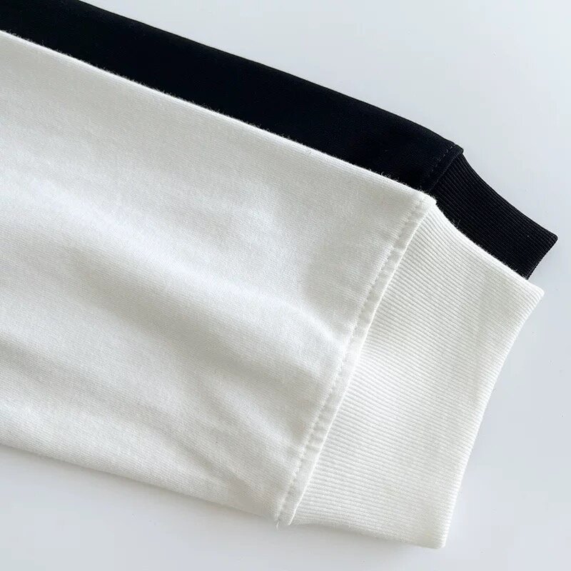 2022 moda roupas femininas casual manga longa carta superior impressão marca camisetas de grandes dimensões solto streetwear casal camisolas