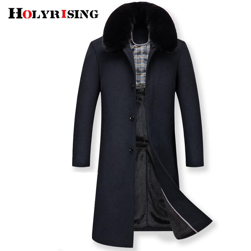 Sobretudo de caxemira grosso longo masculino, casaco de lã elegante masculino, caxemira casual, 20 graus, NZ350, inverno