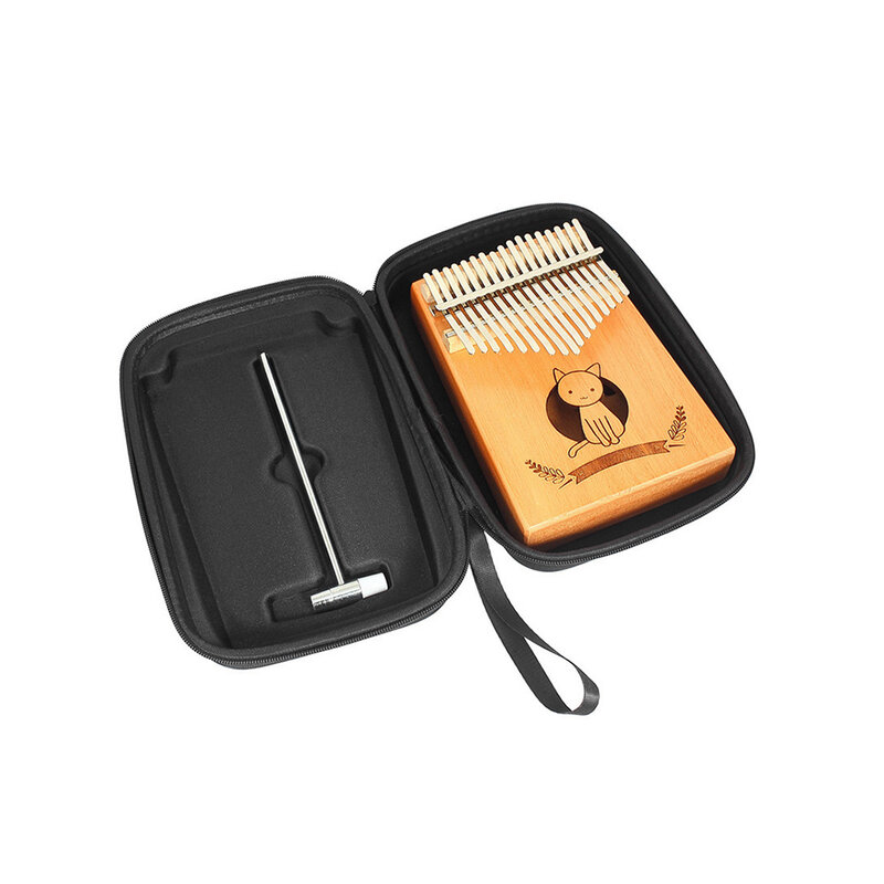 17 chaves prático presente armazenamento à prova de choque fácil transportar resistente à água portátil polegar piano caixa bolsa de proteção apto para kalimba