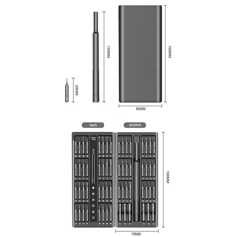 Xiaomi-Juego de destornilladores magnéticos, brocas eléctricas de precisión 64 en 1, Kit de destornilladores de mano, herramientas de reparación