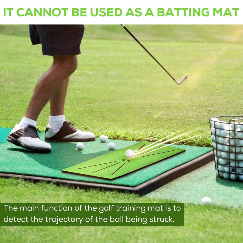 30*60ซม.Golf Swing Training Pad การตรวจจับ Batting ทิศทางทางเทคนิคที่ถูกต้องตีกอล์ฟในร่มและกลางแจ้งที่โดดเด่น mat