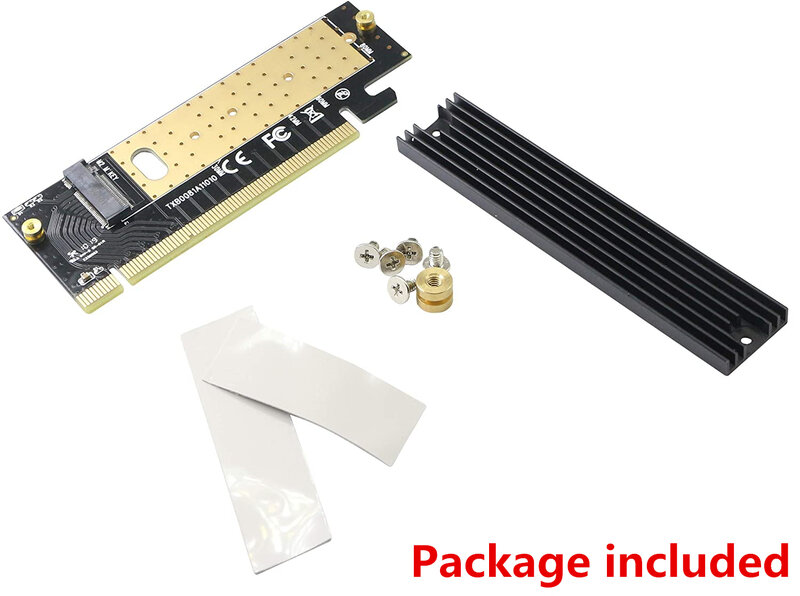 Adaptador de tarjeta M.2 a Pcie x16, a M.2 PCI-E, adaptador de conversión NVMe SSD, interfaz de clave M, PCI Express 3,0 para SSD de 2230 a 2280