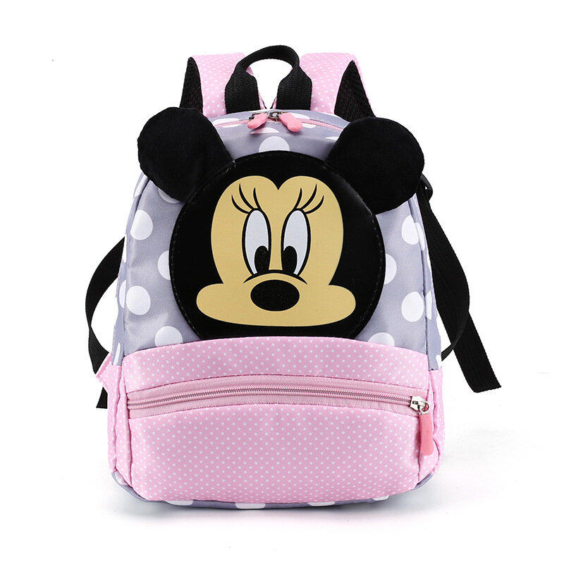 Disney 2023ใหม่เป้สะพายหลังการ์ตูนเด็กหญิง Mickey และ Minnie น่ารักโรงเรียนอนุบาลเด็กกระเป๋าเด็กวันเกิด...