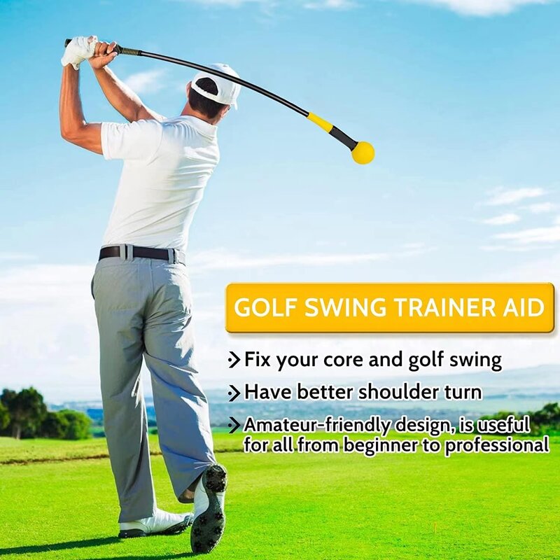 Golf Swing Trainer Golf Training Aid Apparatuur Golf Swing Trainer Hulp Warm Up Stick Voor Mannen Vrouwen Indoor & Outdoor praktijk 40In