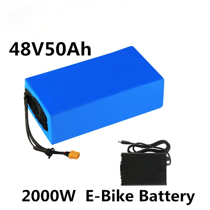 Bicicleta eléctrica de 48V, 50ah, 21700 13s10p, 1000W, 1500W, 2000W, 2500W, paquete de batería de litio 20A, 30A, 50A, BMS